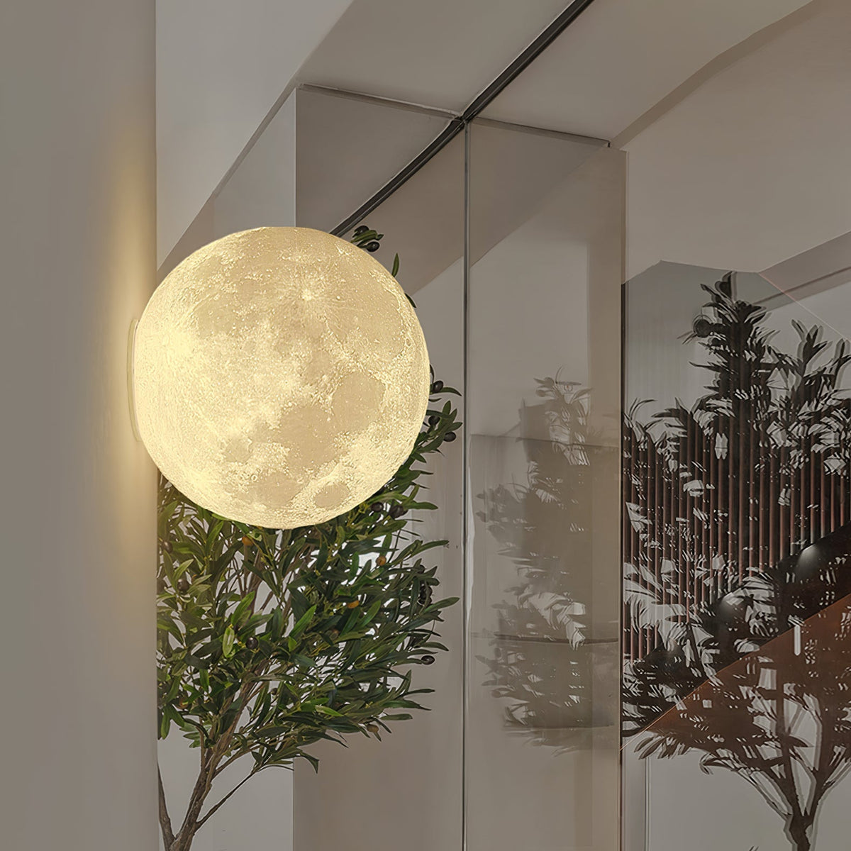Brivel Nordic Art Moon 3D Plastic Wall Lamp