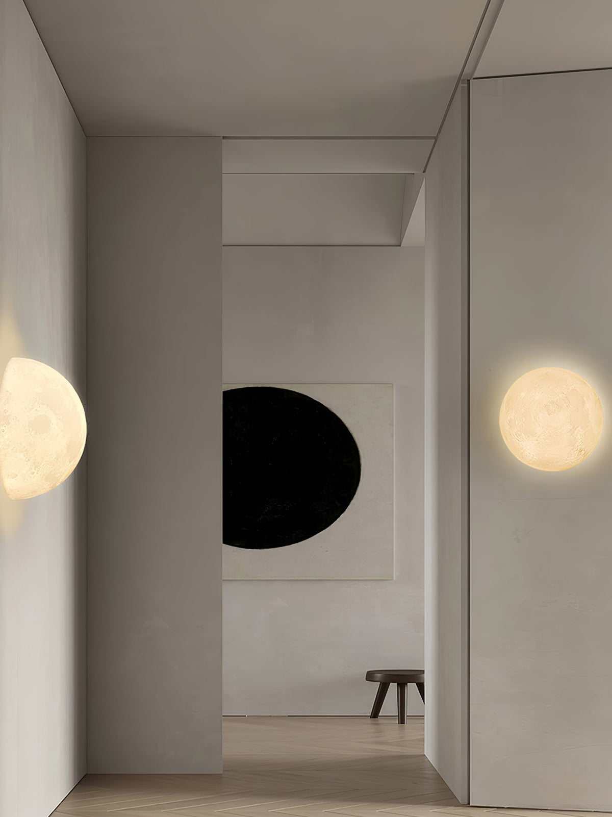 Brivel Nordic Art Moon 3D Plastic Wall Lamp