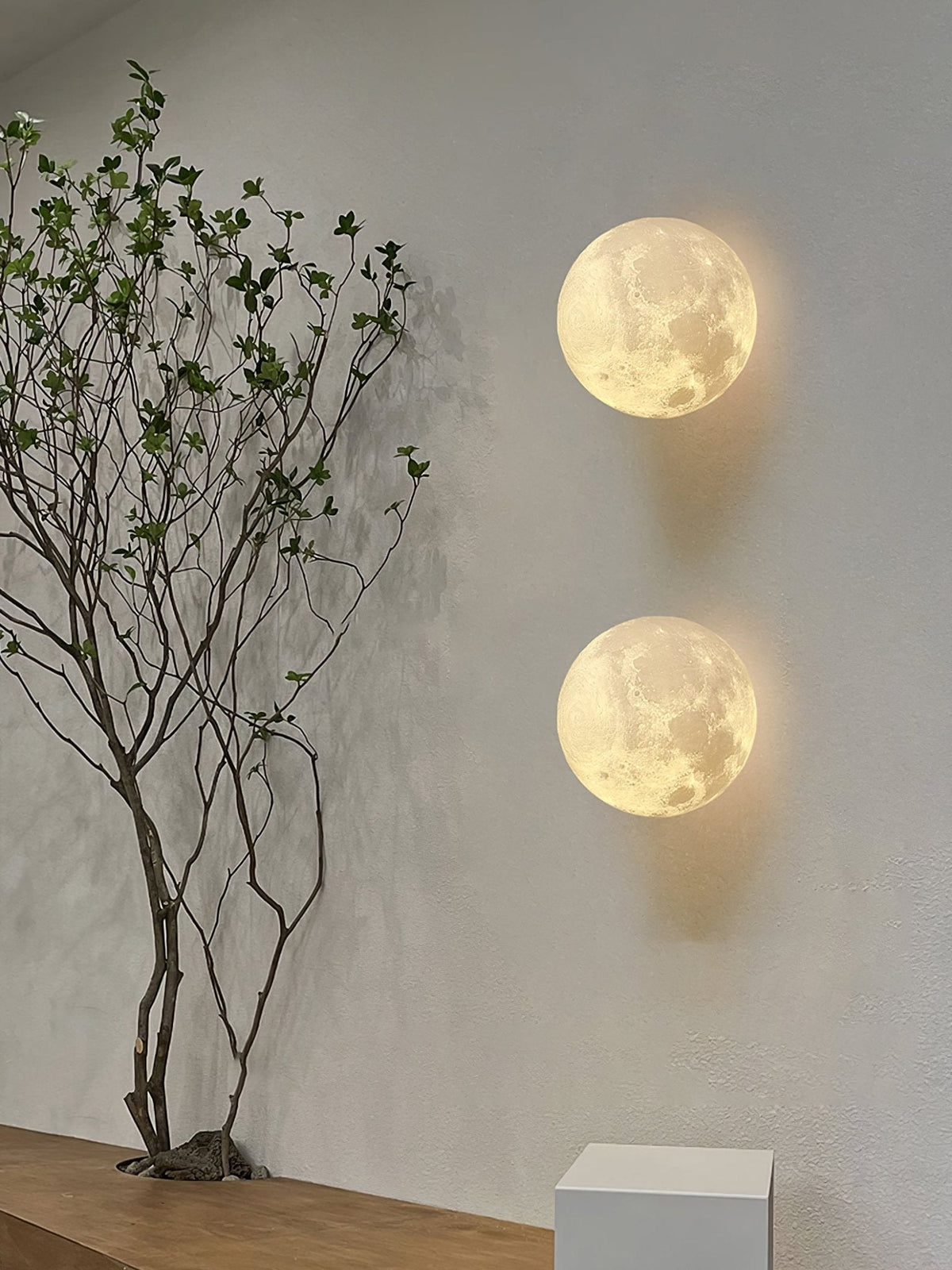 Brivel Nordic Art Moon 3D Plastic Wall Lamp