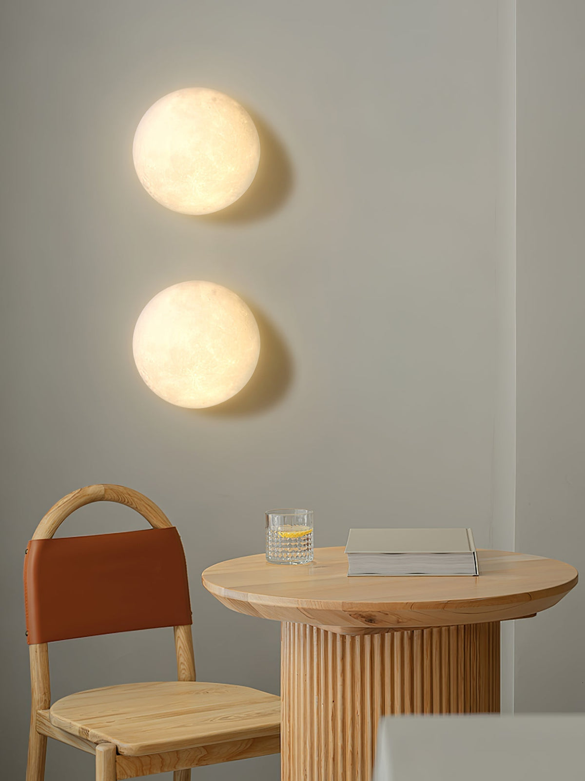 Brivel Nordic Art Moon 3D Plastic Wall Lamp