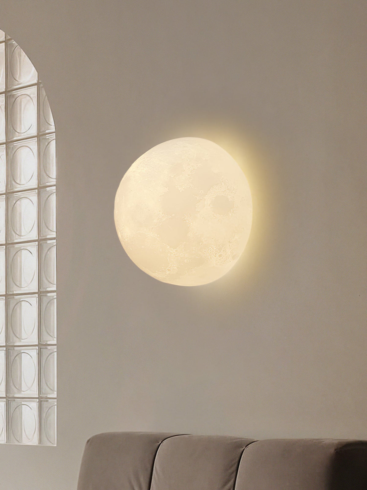 Brivel Nordic Art Moon 3D Plastic Wall Lamp