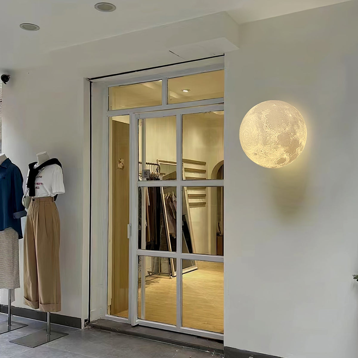 Brivel Nordic Art Moon 3D Plastic Wall Lamp