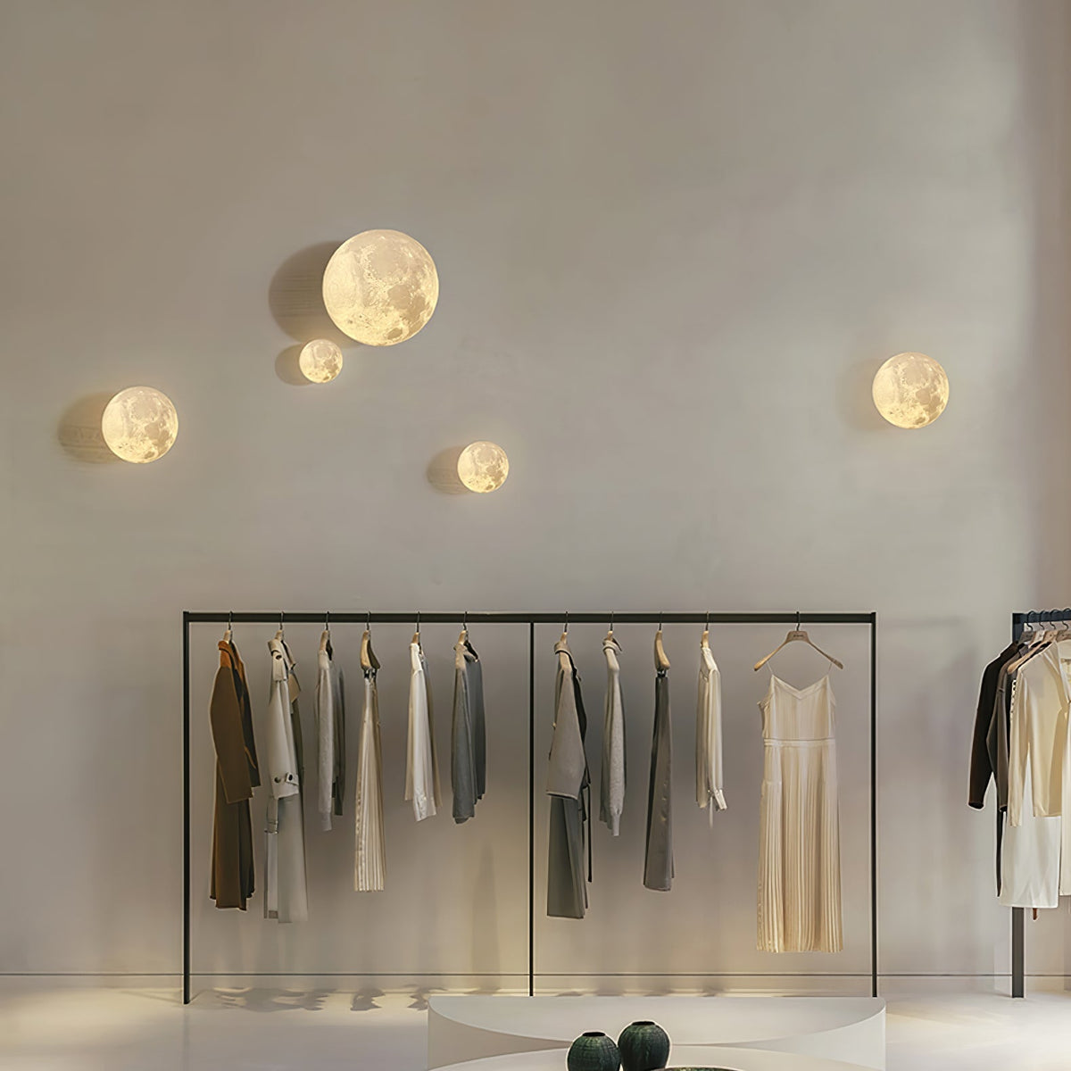 Brivel Nordic Art Moon 3D Plastic Wall Lamp