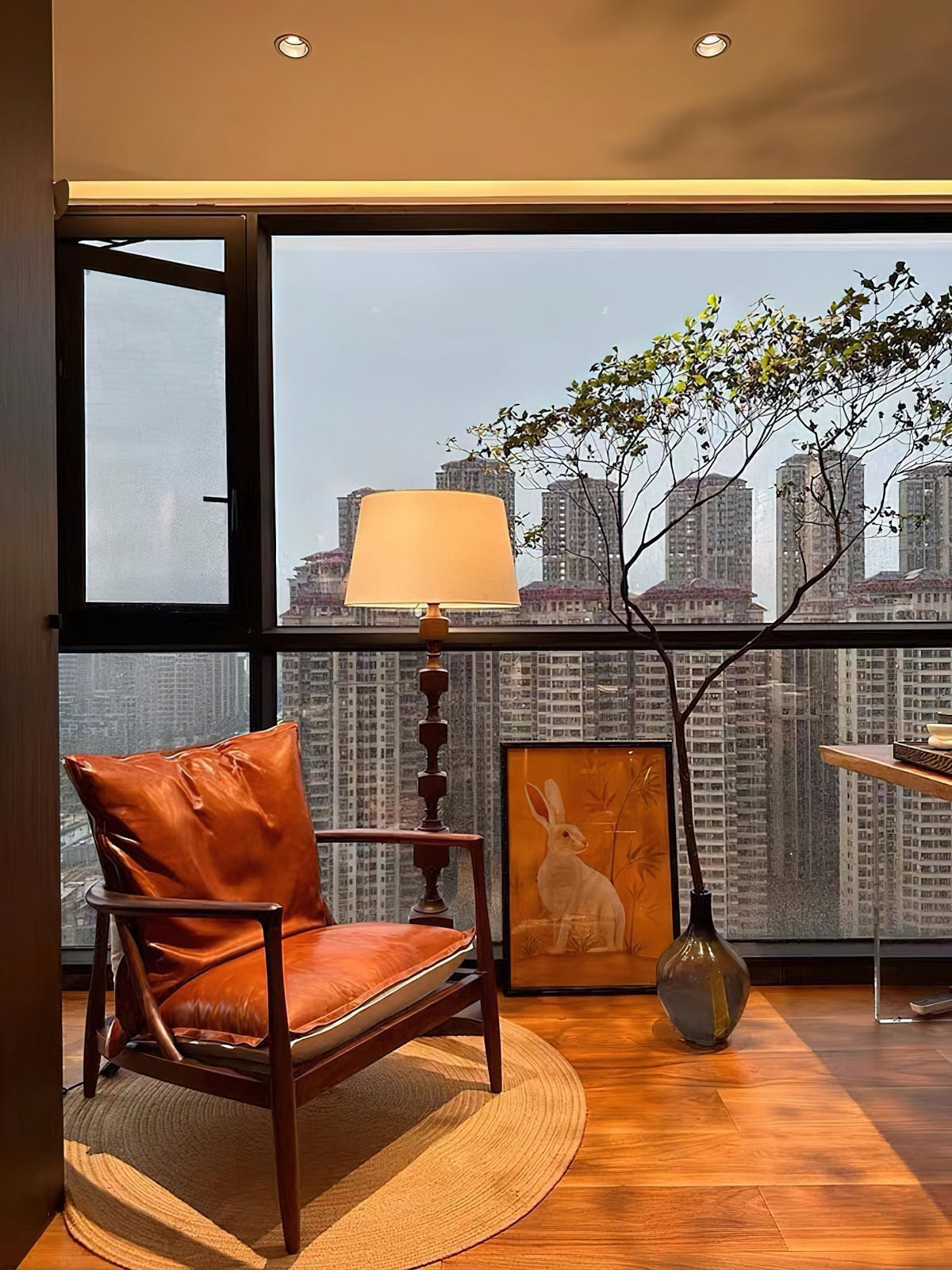 Sylarelle Hexas Wood Floor Lamp