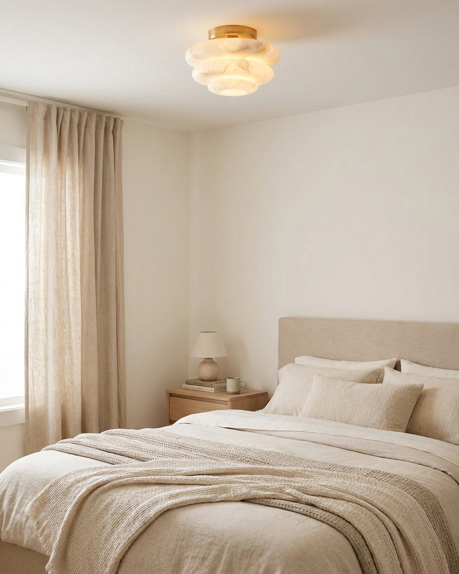 Nivueria Alabaster Flush Mount