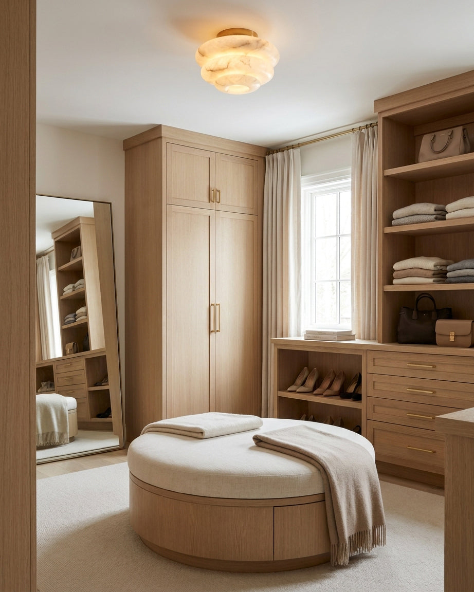 Nivueria Alabaster Flush Mount