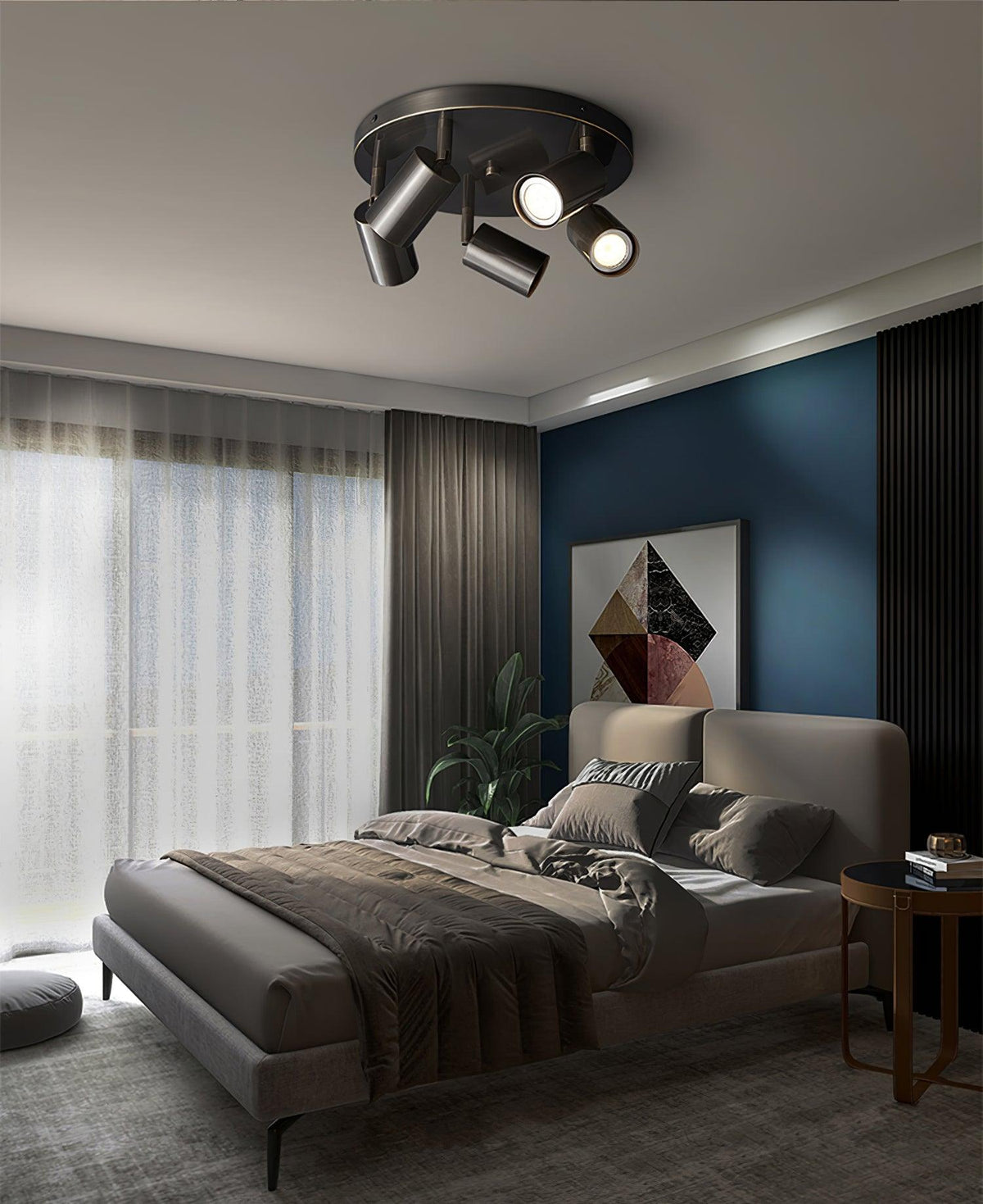 Quin Ceiling Lamp Cylinder Adjustable Contemporary