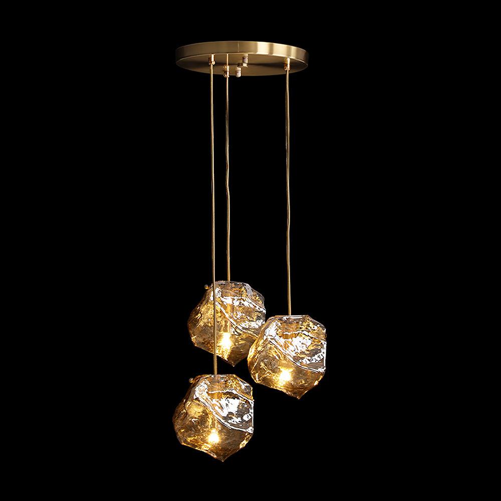 Jabeval Glass Pendant Light Brass