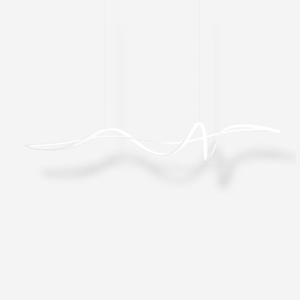 Calelina Modern Black LED Wave Pendant Light