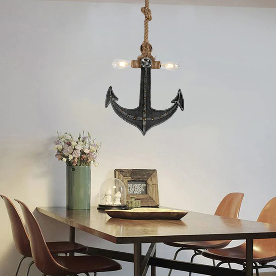 Cudobida Industrial LED Pendant Light Grey Metal Bedroom/Living Room