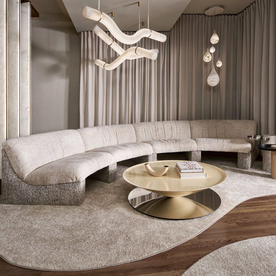 Mithos Curved Alabaster Pendant Light