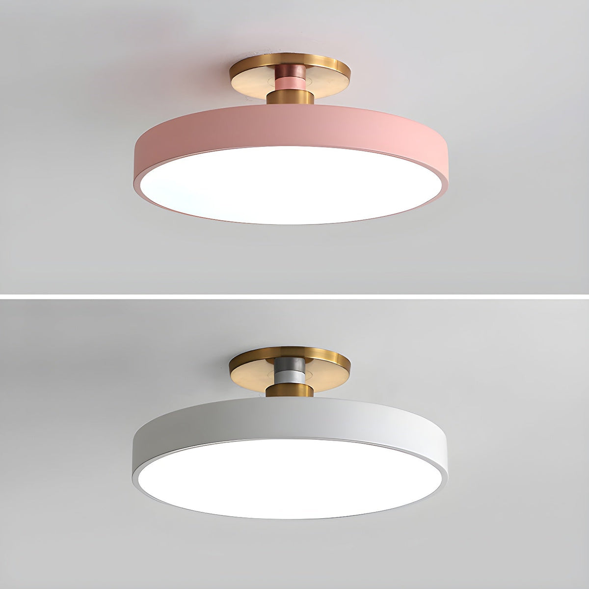 Aureiella Ceiling Lamp Flush Mount Black and Gold Modern