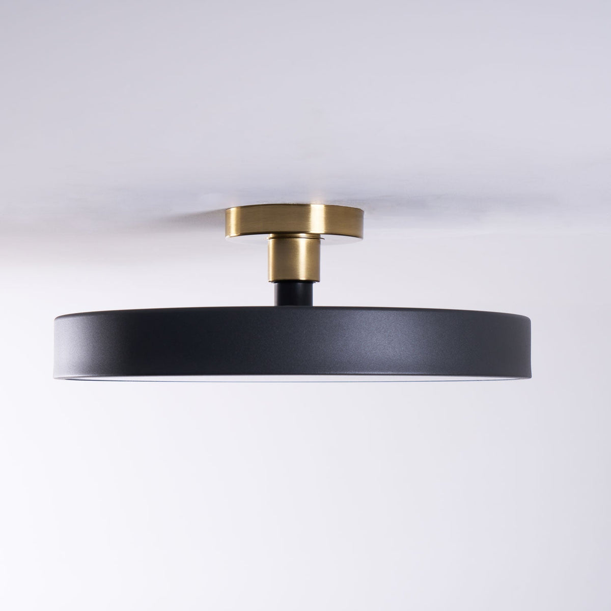Aureiella Ceiling Lamp Flush Mount Black and Gold Modern