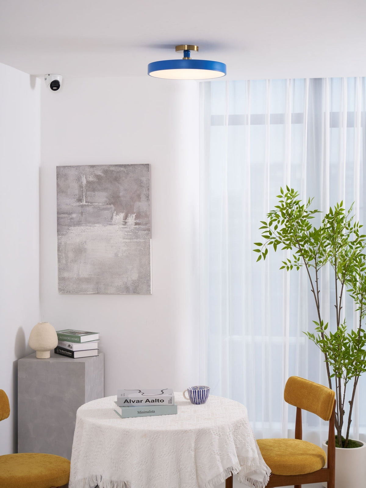 Aureiella Ceiling Lamp Flush Mount Black and Gold Modern