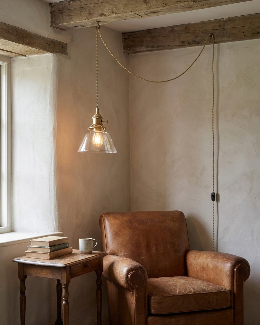 Celinira Glass Plug In Pendant Light