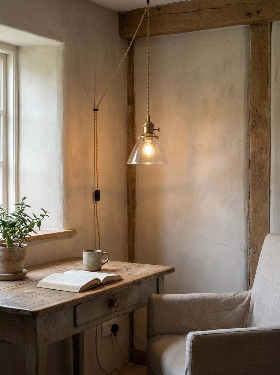 Celinira Glass Plug In Pendant Light
