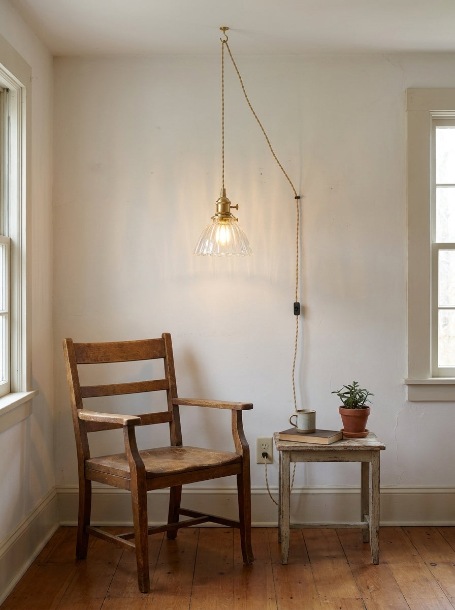Celinira Glass Plug In Pendant Light