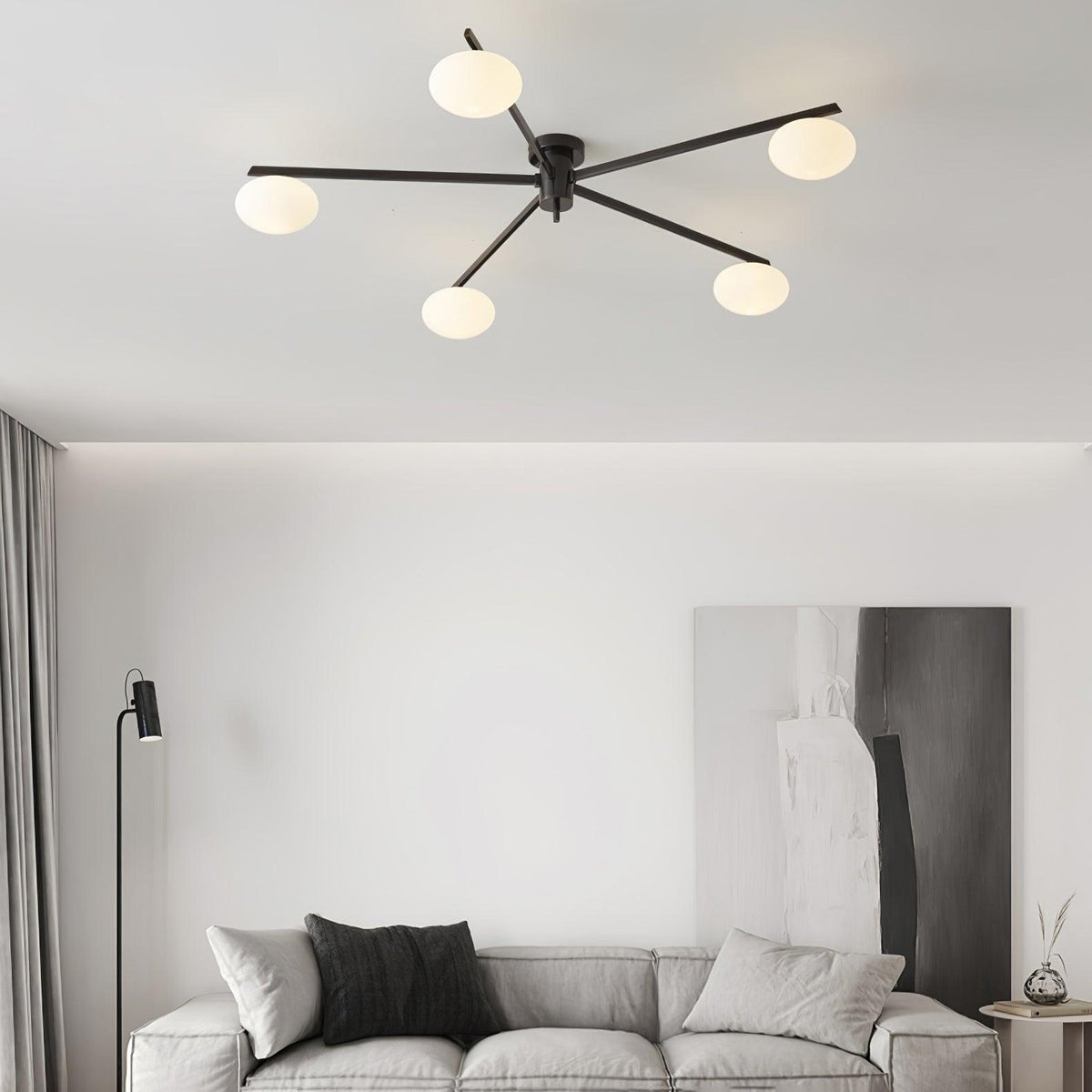 Jatolel Modern Glass Black Ceiling Light