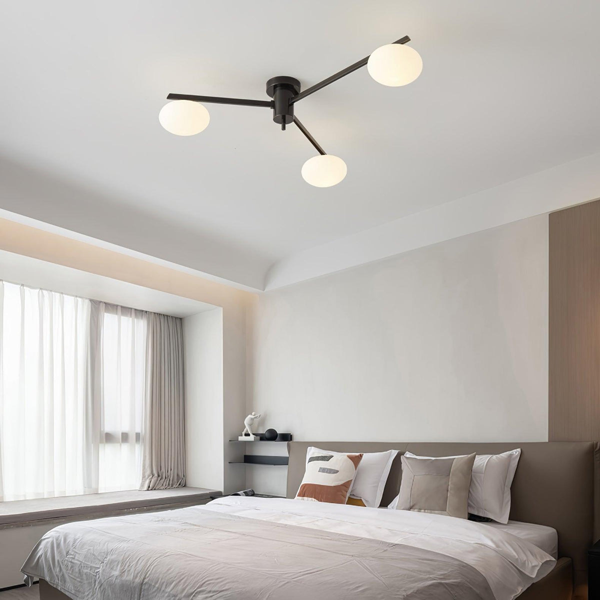 Jatolel Modern Glass Black Ceiling Light