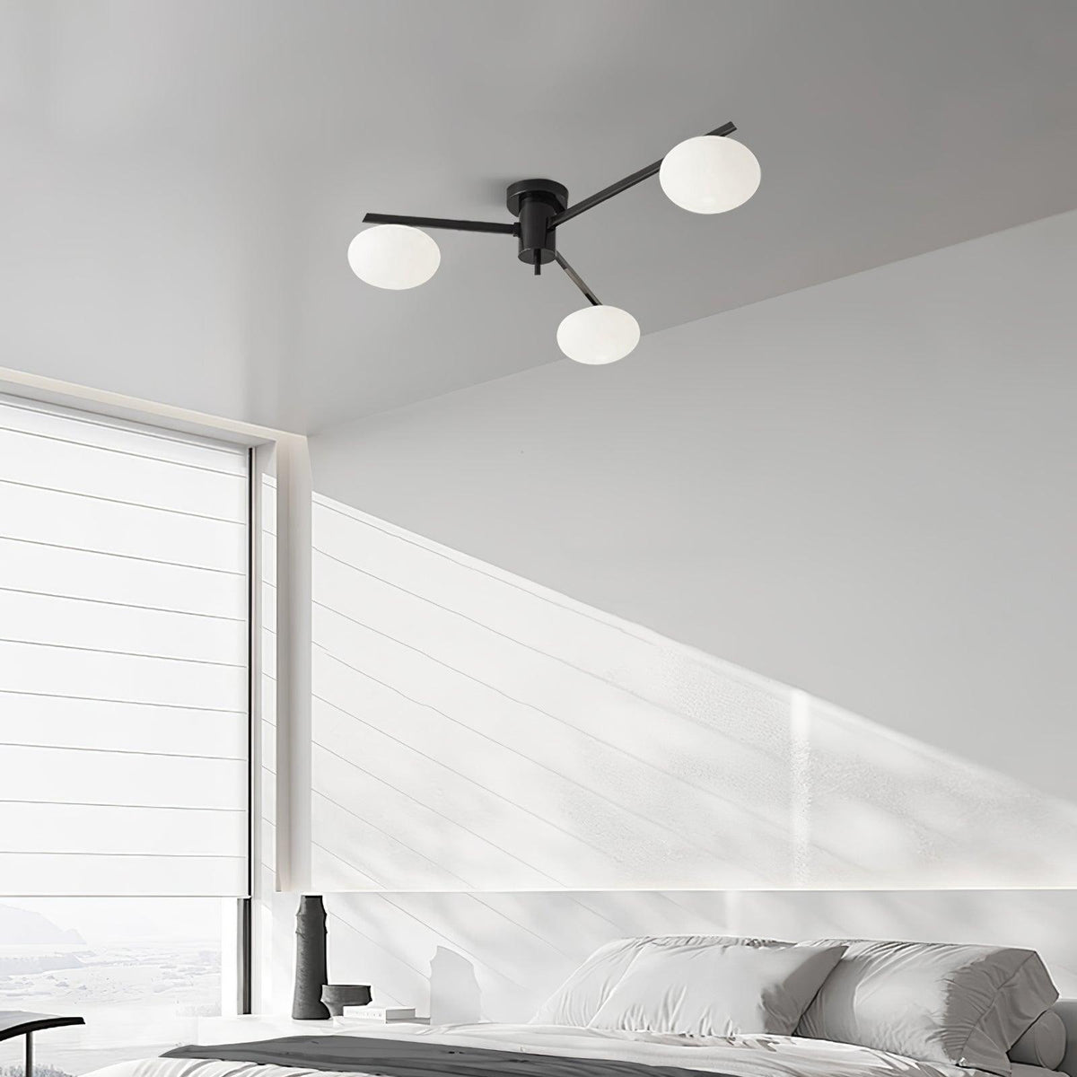 Jatolel Modern Glass Black Ceiling Light