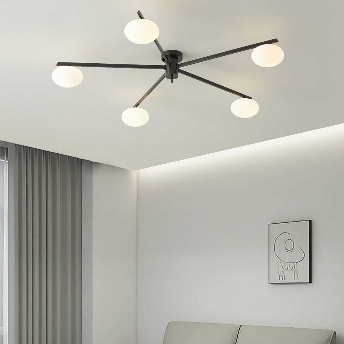 Jatolel Modern Glass Black Ceiling Light