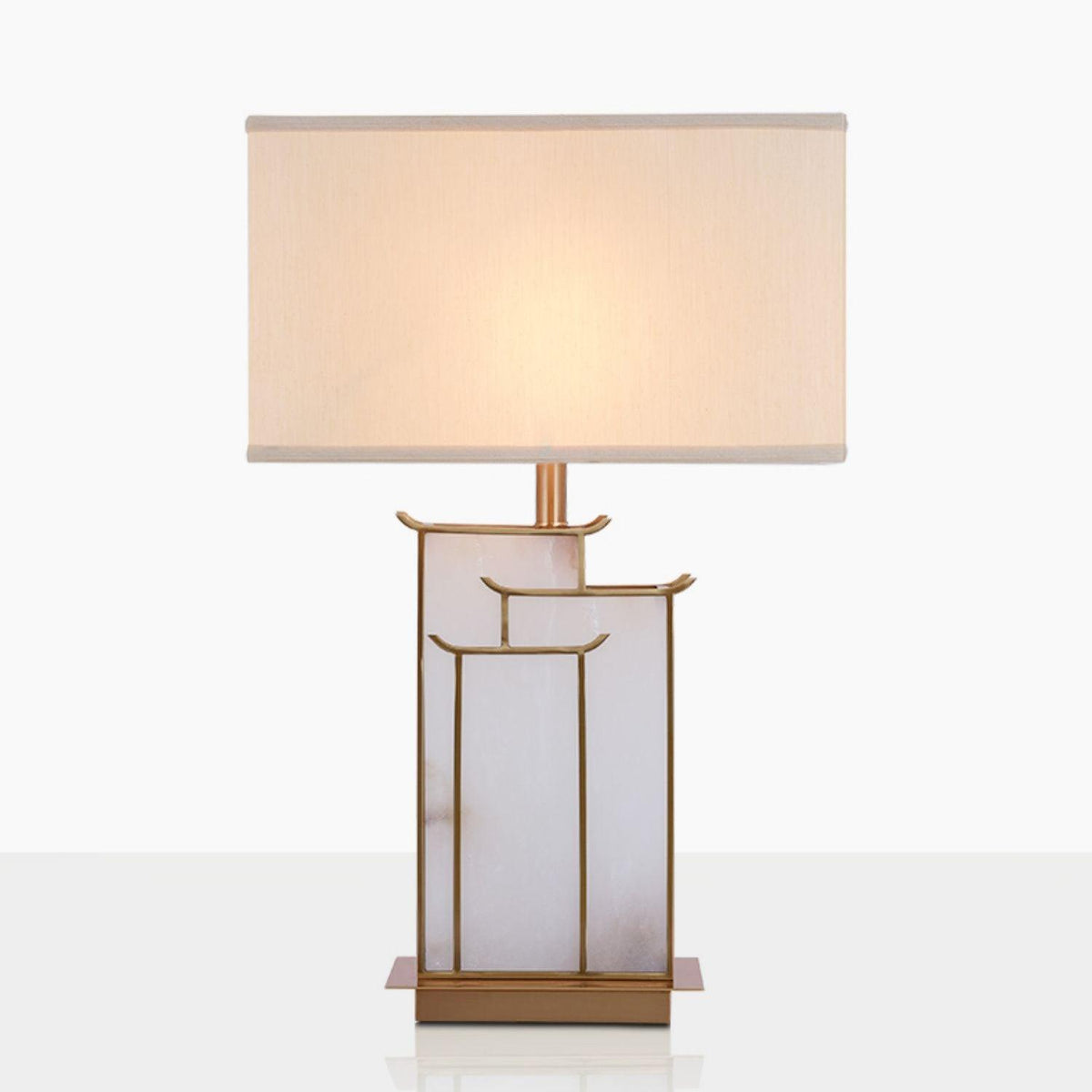 Nysilor Rectangular Glass Table Lamp