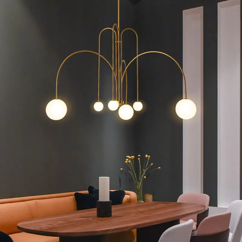 Arvyn Pendant Light Double Layer Glass Bubble-Neutral Decor