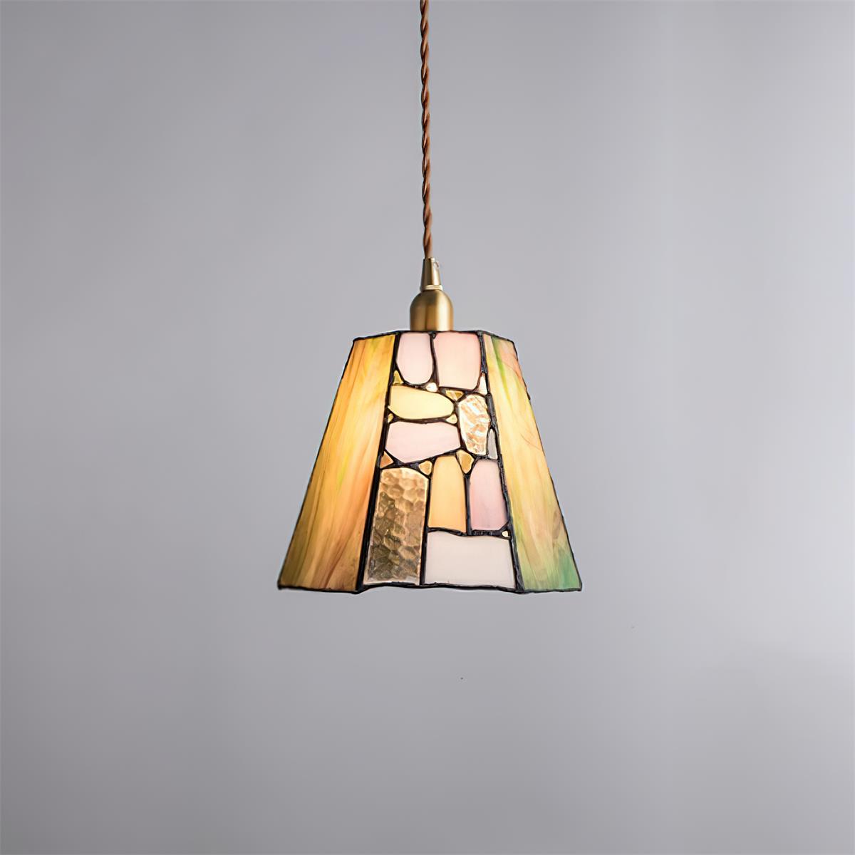 Fira Tiffany-Style Stained Glass Pendant Light