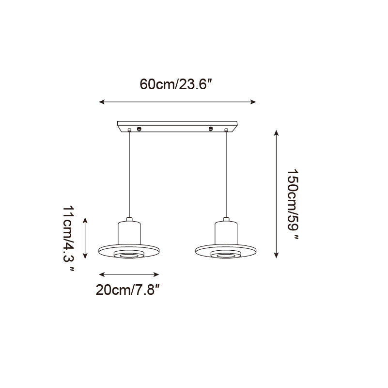 Seralielle Travertine Pendant Light Top-hat Shape
