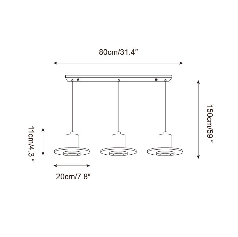 Seralielle Travertine Pendant Light Top-hat Shape
