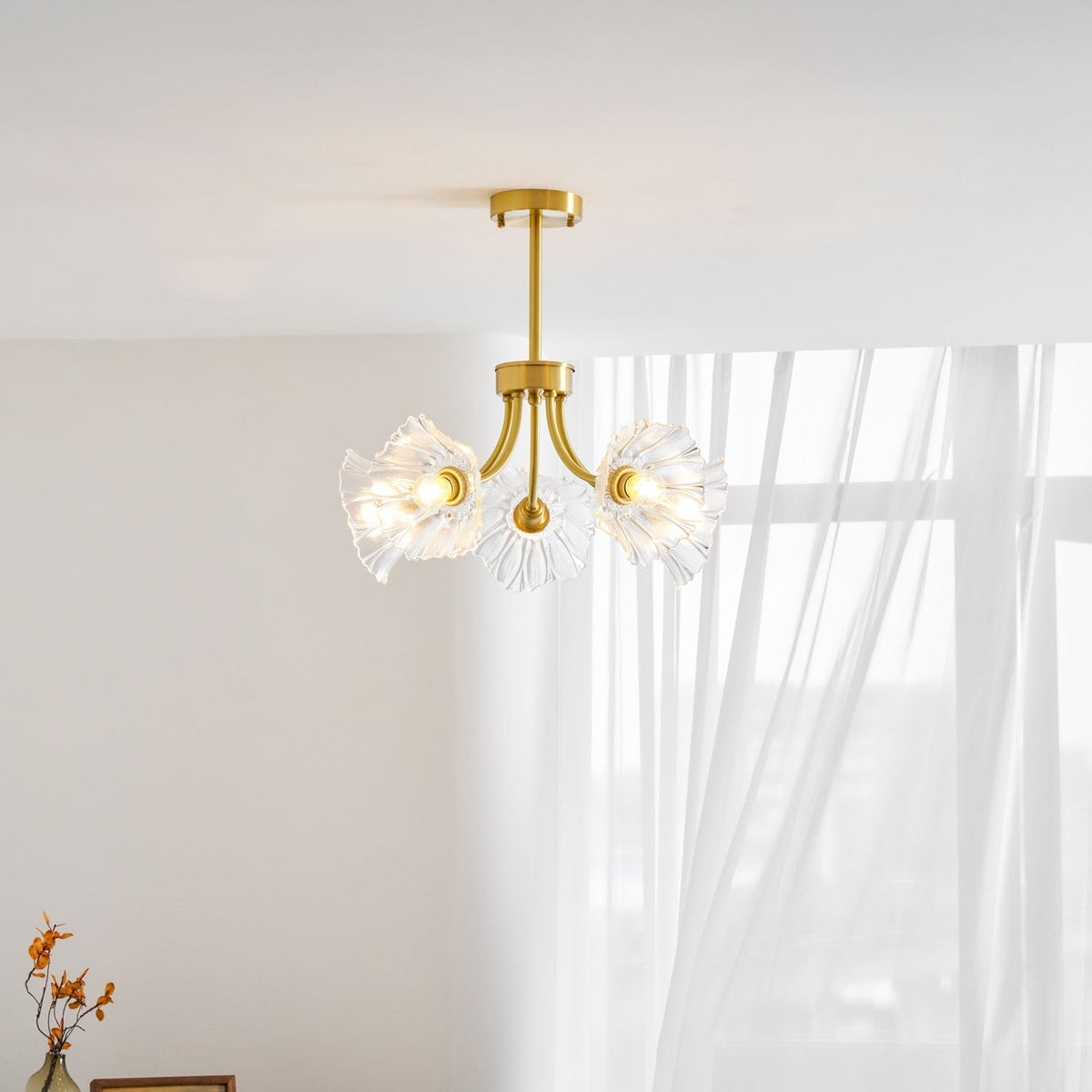 Glenwell Flower Glass Chandelier