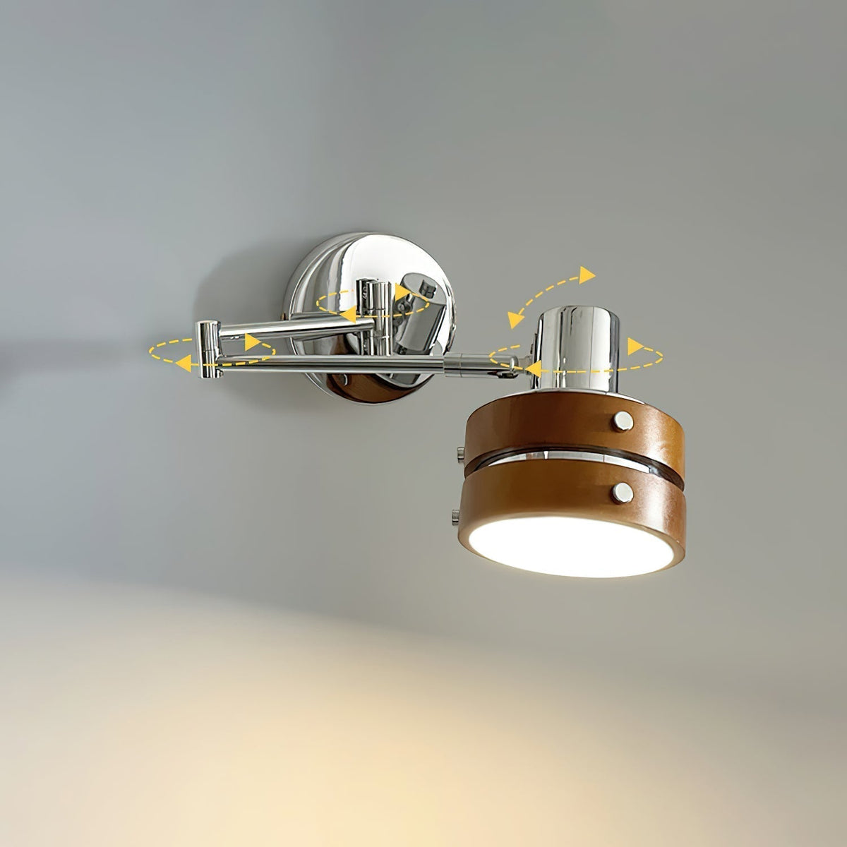 Karry Wall Lamp Wood Adjustable Mid-Century