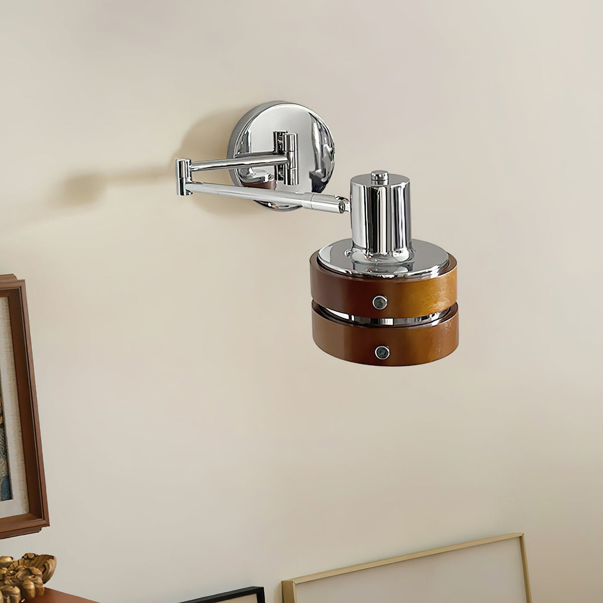 Karry Wall Lamp Wood Adjustable Mid-Century