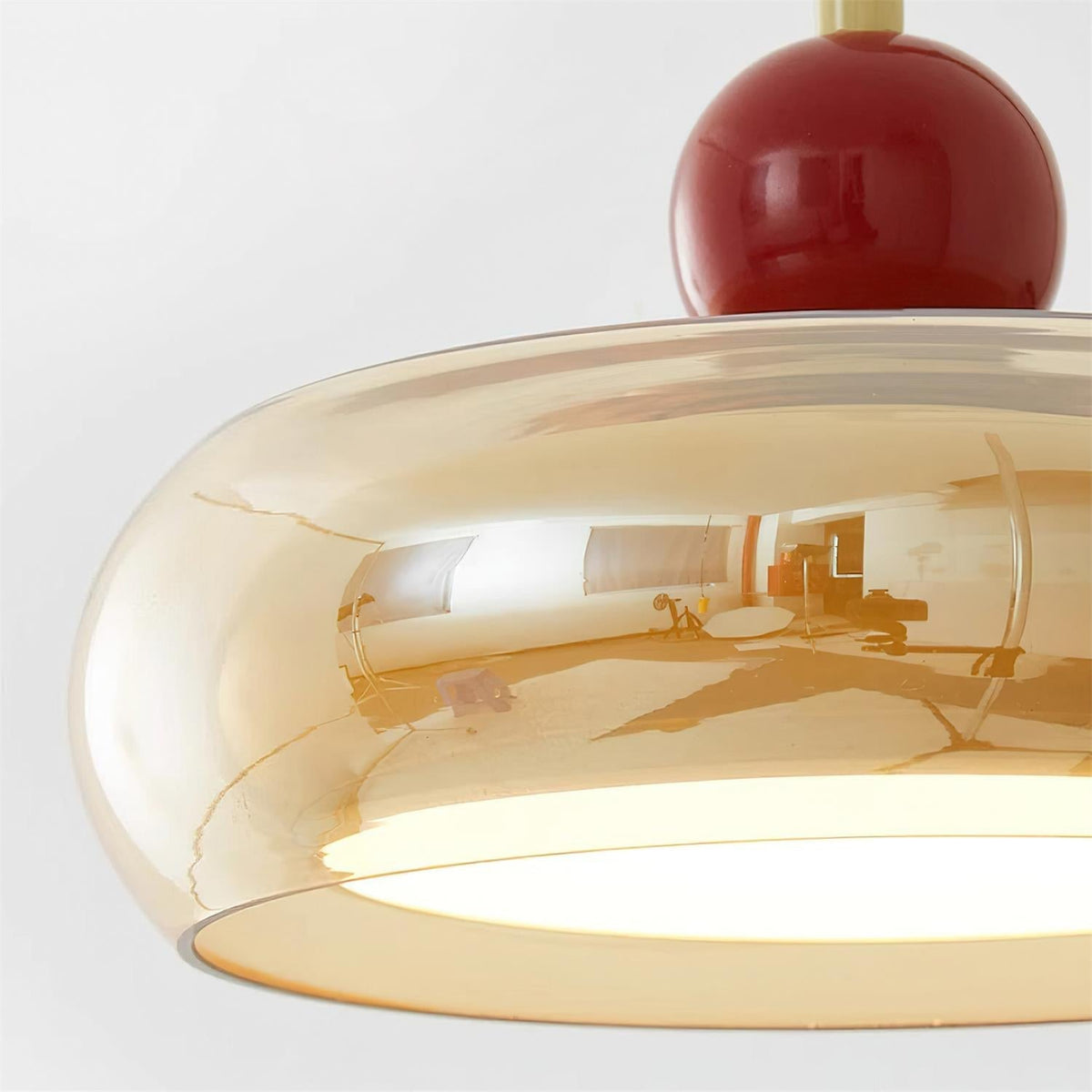 Lumiva Wall Lamp Retro & Glass Wood Pull-Chain