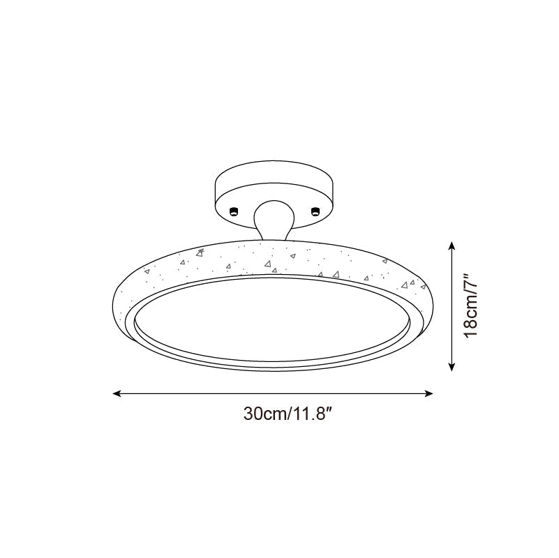 Luvia Ceiling Light Semi Flush Travertine