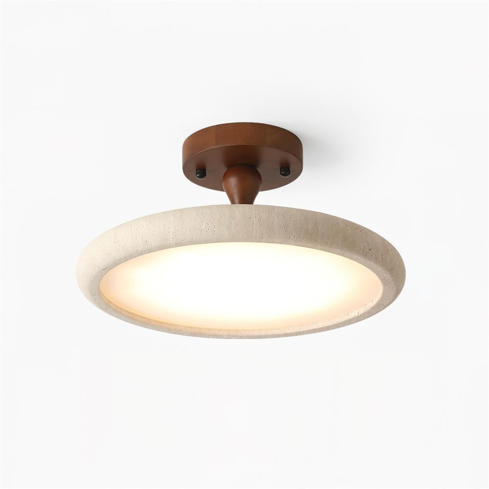 Luvia Ceiling Light Semi Flush Travertine