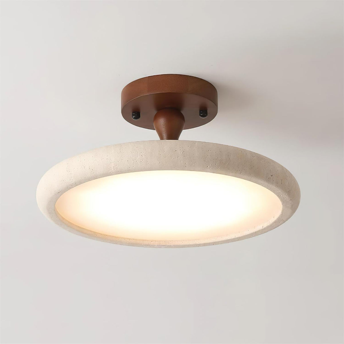 Luvia Ceiling Light Semi Flush Travertine