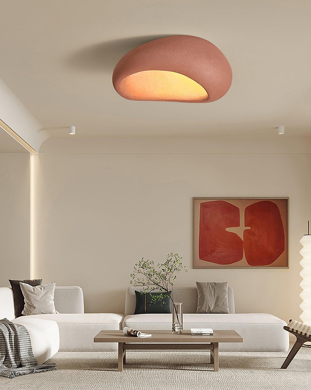 Rivenira Ceiling Lamp with Japanese Wabi-Sabi Moon