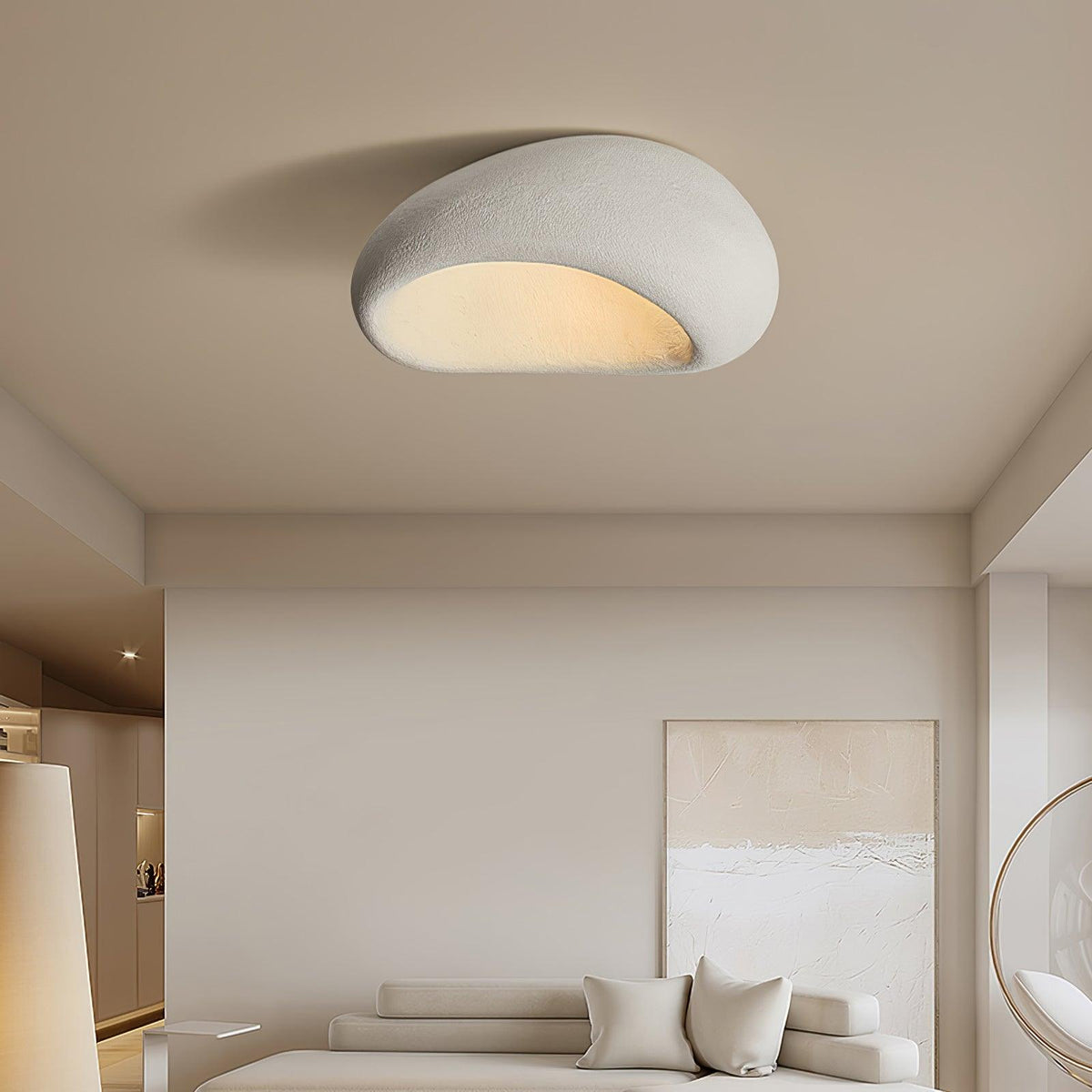 Rivenira Ceiling Lamp with Japanese Wabi-Sabi Moon
