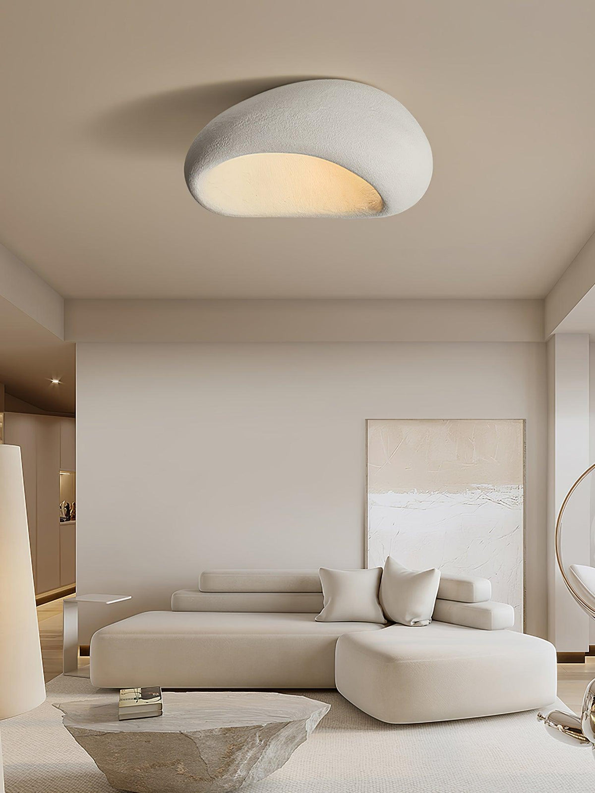 Rivenira Ceiling Lamp with Japanese Wabi-Sabi Moon