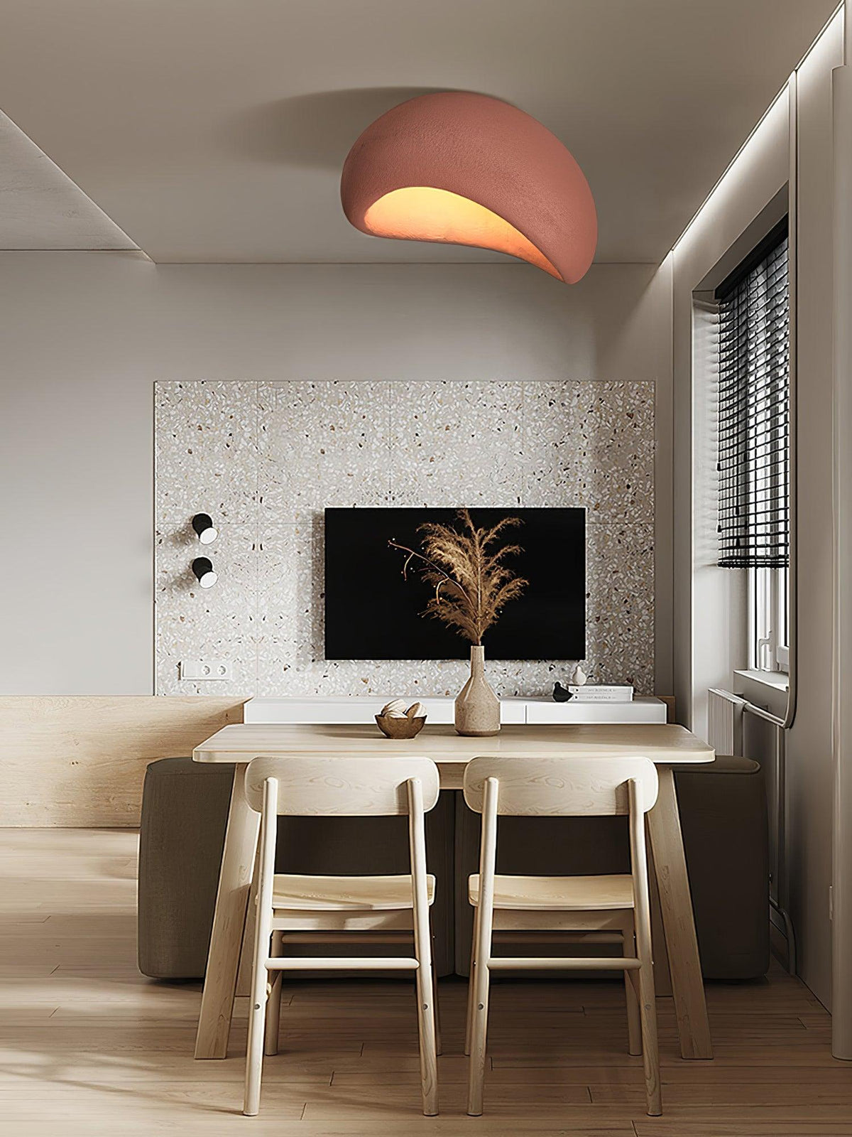 Rivenira Ceiling Lamp with Japanese Wabi-Sabi Moon