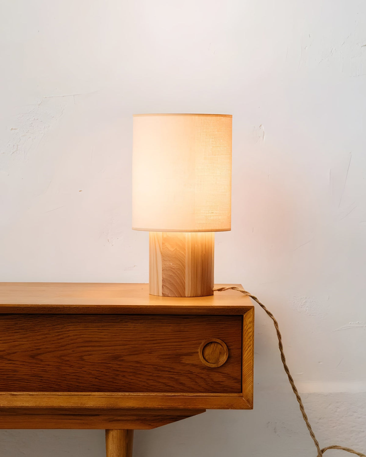 Alderielle Oak Table Lamp