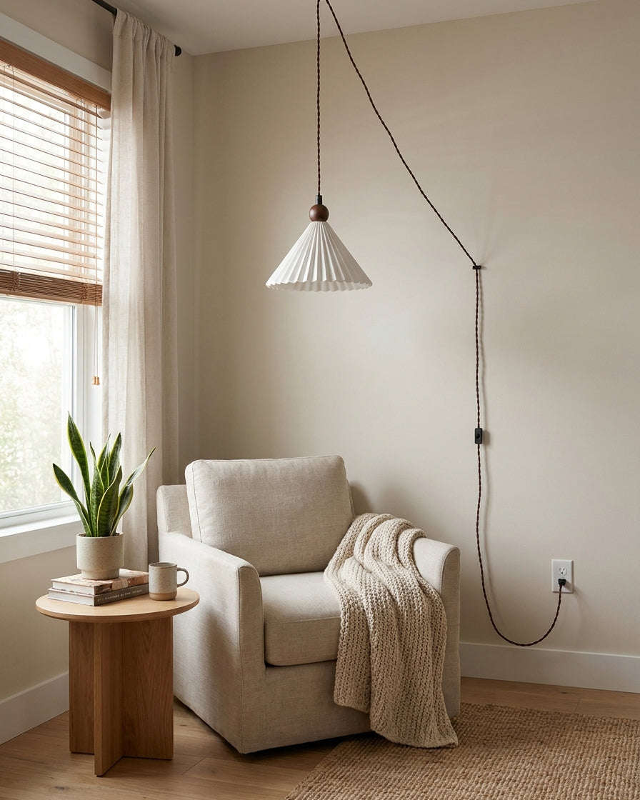 Viola Ceramics Plug In Pendant Light