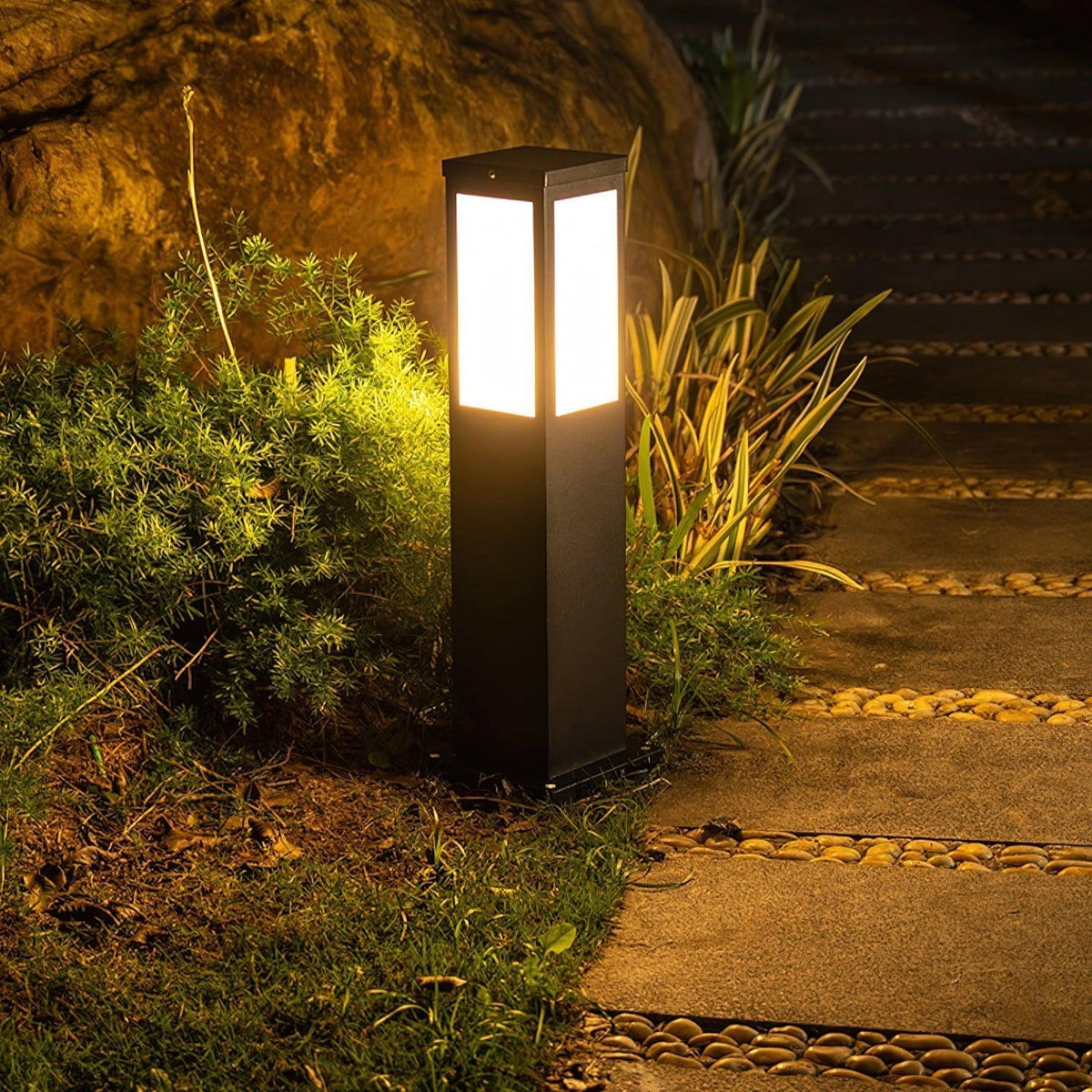 Saponed Bollard Solar Outdoor Light