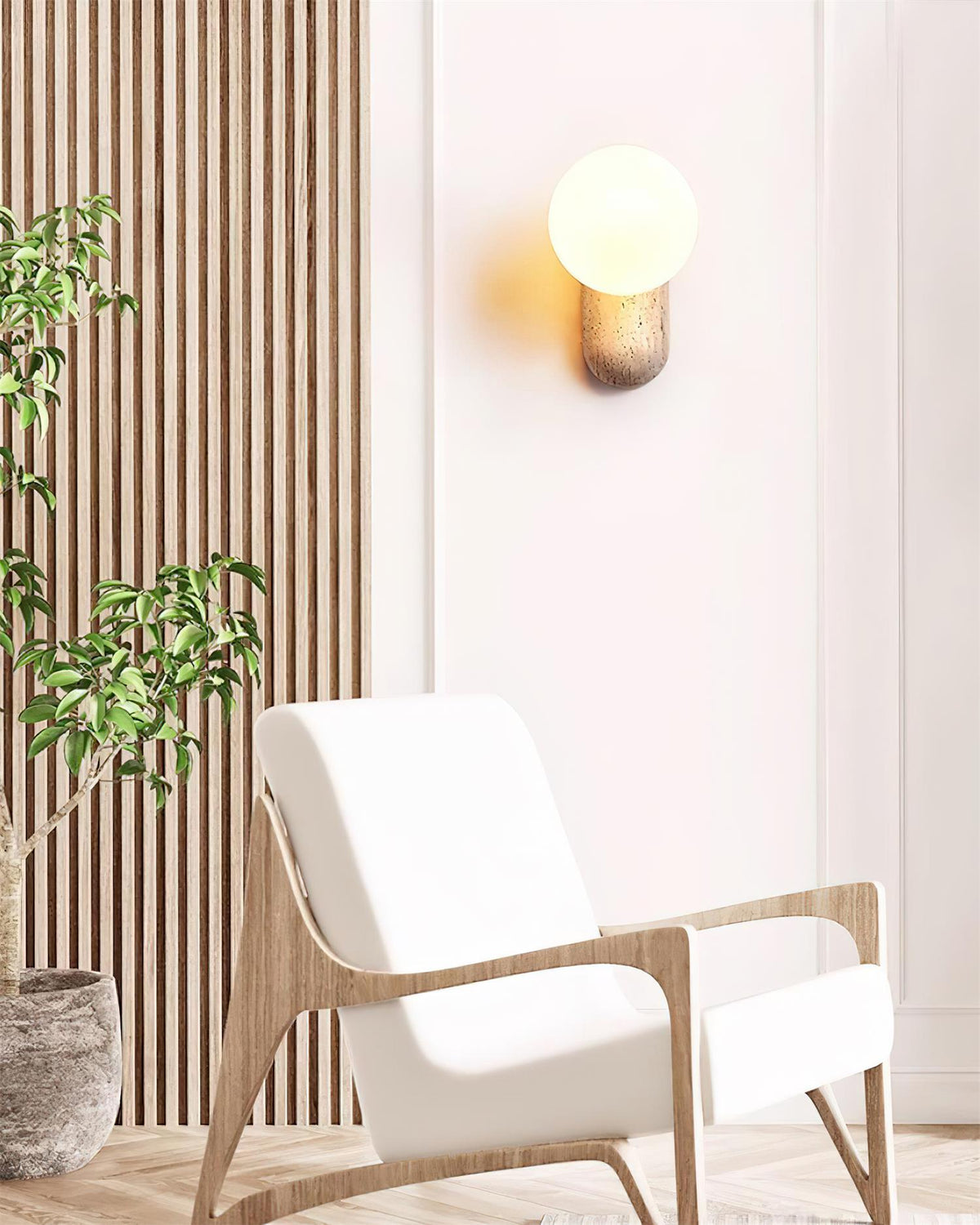 Tavelaria Wall Lamp Travertine Organic Serenity