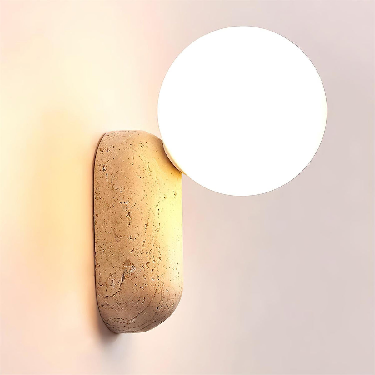 Tavelaria Wall Lamp Travertine Organic Serenity