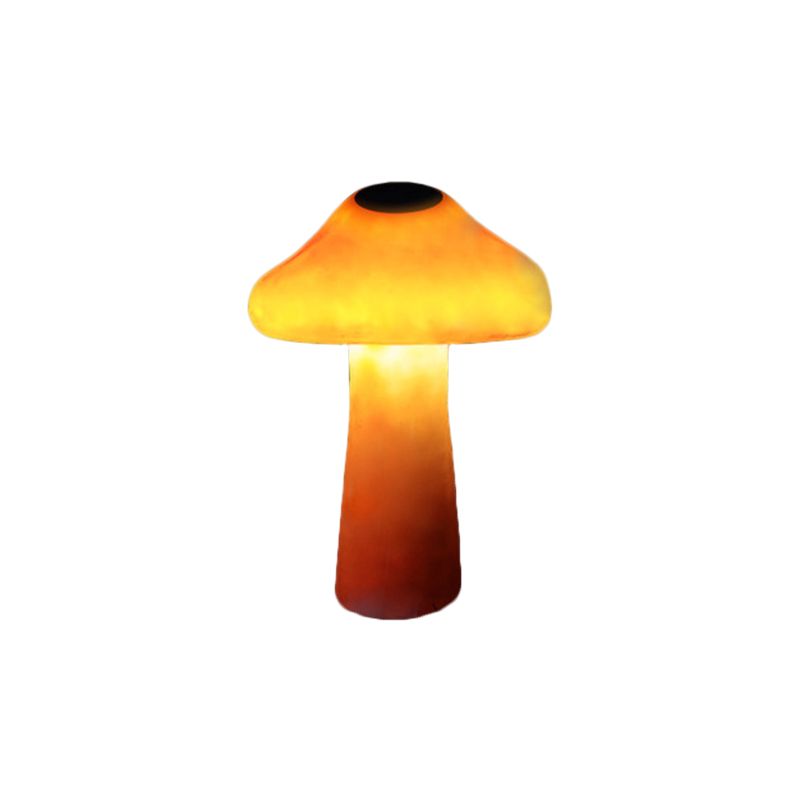 Wenipek Mushroom Outdoor Ground Light, Hardwired/Solar, Orange