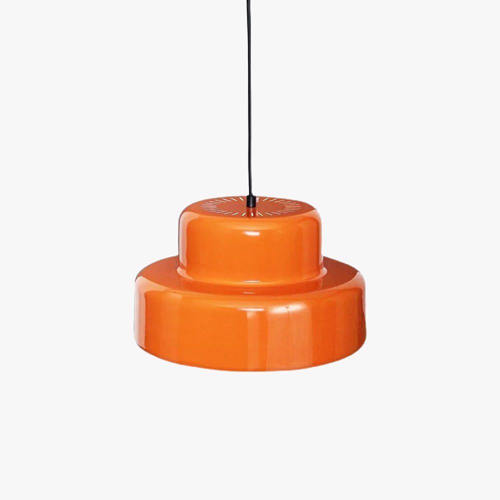 Tosogum Single Head Vintage Pendant Light Orange Metal Dining Room