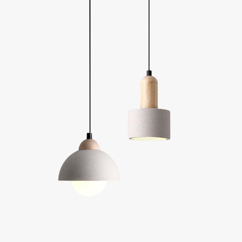 Latages Modern Pendant Light Cement White Bedroom/Kitchen Island