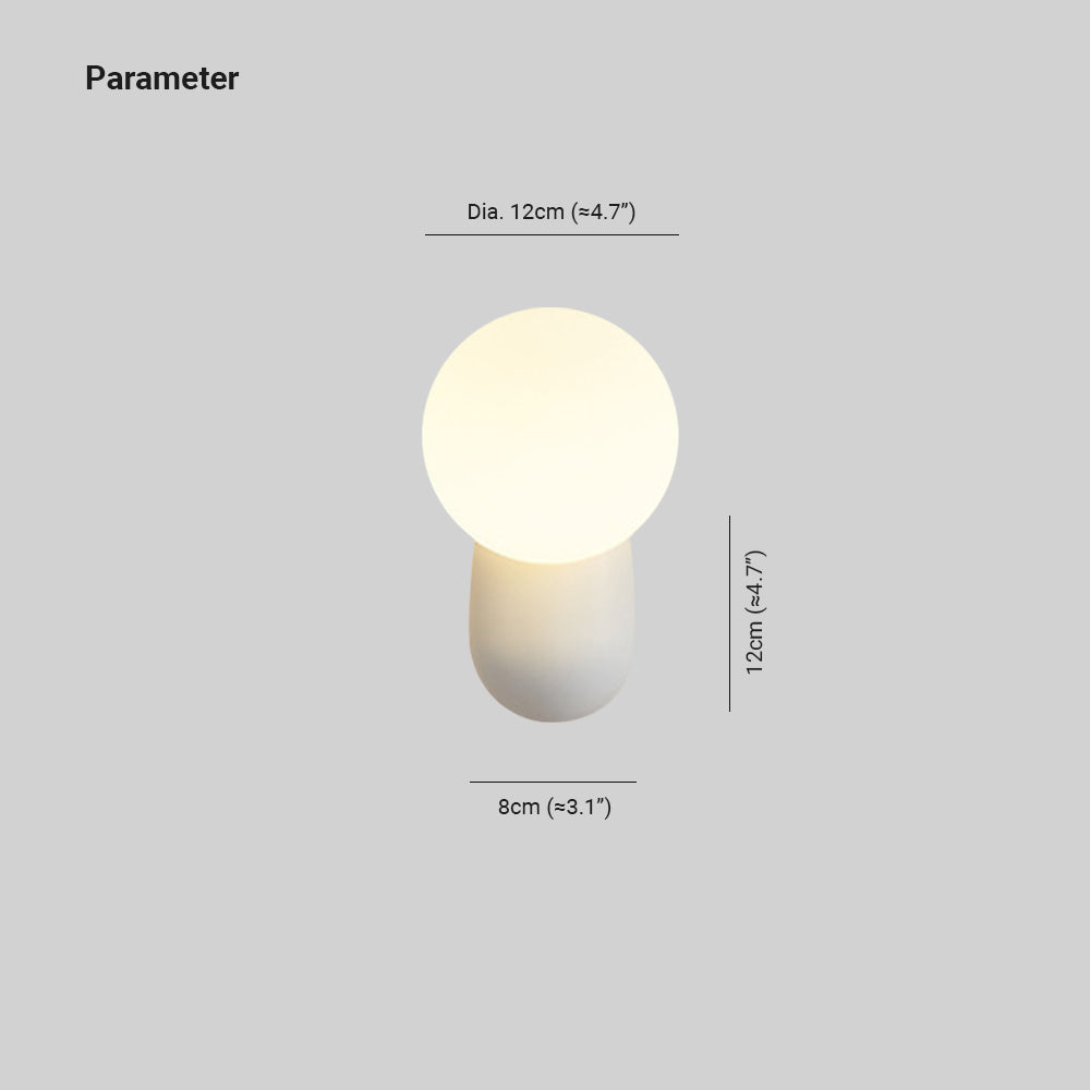 Zuganeti Modern LED Indoor Wall Lamp Lovely Resin Glass Bedroom/Living Room